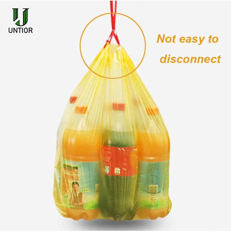 UNTIOR Large Thick Trash Bags Portable Liners Drawstring Disposable Plastic Garbage Bags Large Strong Trash Can Cleaning Tools