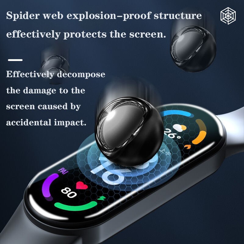 Cristal Protector 3D para Xiaomi Mi Band 4, 5, 6, Protector de pantalla para reloj inteligente xiaomi Mi Band 5, 6 y 4, película suave