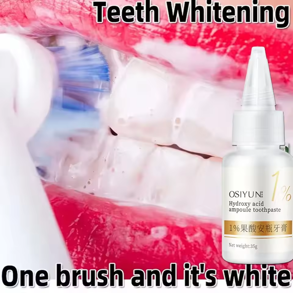 Teeth Whitening Toothpaste Fruit Acid Remove Calculus Plaque Stains Fresh Breath Cleaning Oral Hygiene Dental Bleach Care Tools