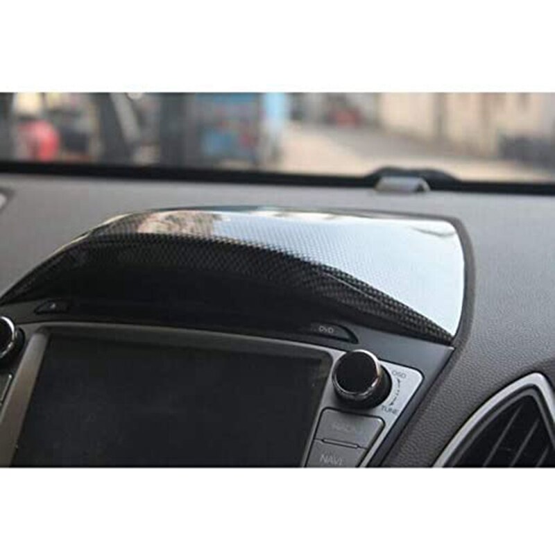 Carbon Fiber Style Car Console Instrument GPS Navigation Upper Cover Trim Styling for Hyundai IX35