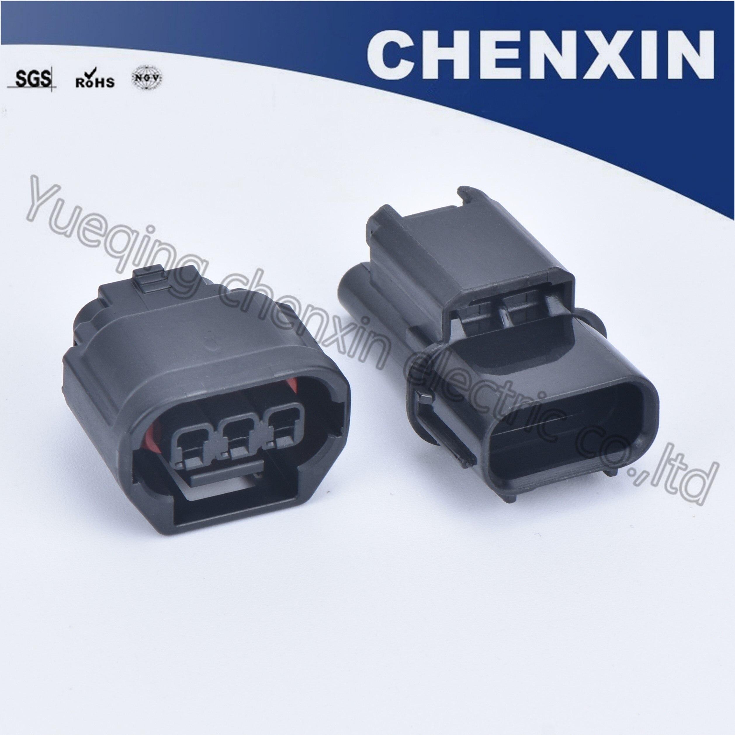Schwarz 3 pins auto wasserdichte auto stecker (1.5) weiblich männlich 6189-7494 Stecker Automobil Stecker Anschluss draht kunststoff mantel