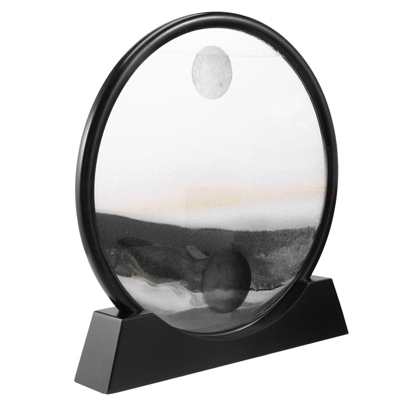 Moving Sand Art Picture Gl 3D Deep Sea Sandscape in Motion Display Flowing Sand Frame Relaxing Deskt