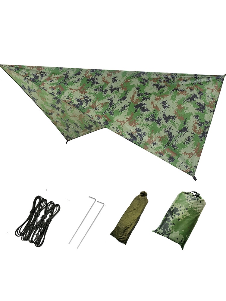 Outdoor Camping Silver-coated Thickened Beach Awning Awning Rain Proof Sun Block Fishing Multi-purpose Shade Outdoor Shade