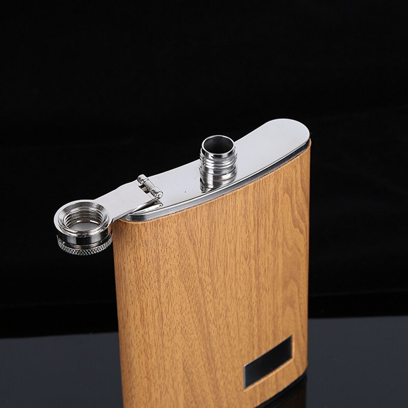 9 Oz En Bois Ensemble de Fiole de Hanche avec 1 Entonnoir et 4 Tasses de Vin de Whisky En Acier Inoxydable Flacon Bouteille Voyage Drinkware pour