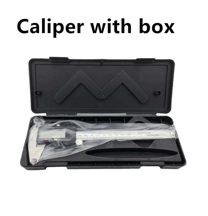 Digital electronic vernier caliper micrometer 150mm 6' LCD display Widescreen Stainless steel metal caliper Depth measuring tool: caliper  with  Box