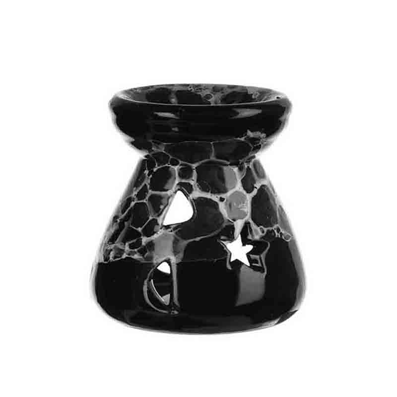 Vela horno de aromaterapia lámpara de aromaterapia horno de aceite esencial quemador romántico para el hogar decoración del hogar: Negro