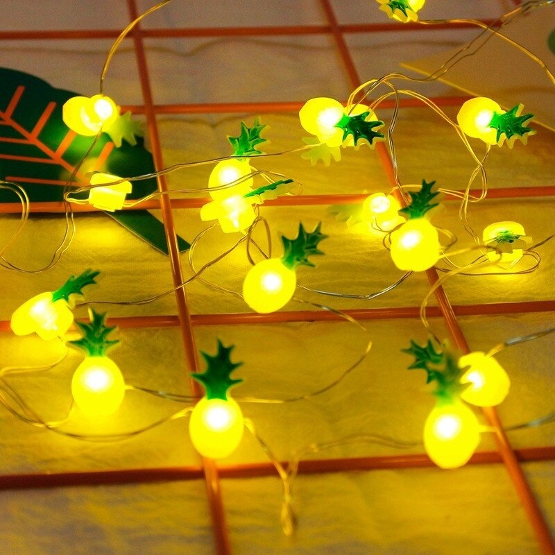 2M 20 LED String Light Cartoon Flamingo Cactus Heart Star Shape String Fairy Lights for Home Bedroom Party Decorations