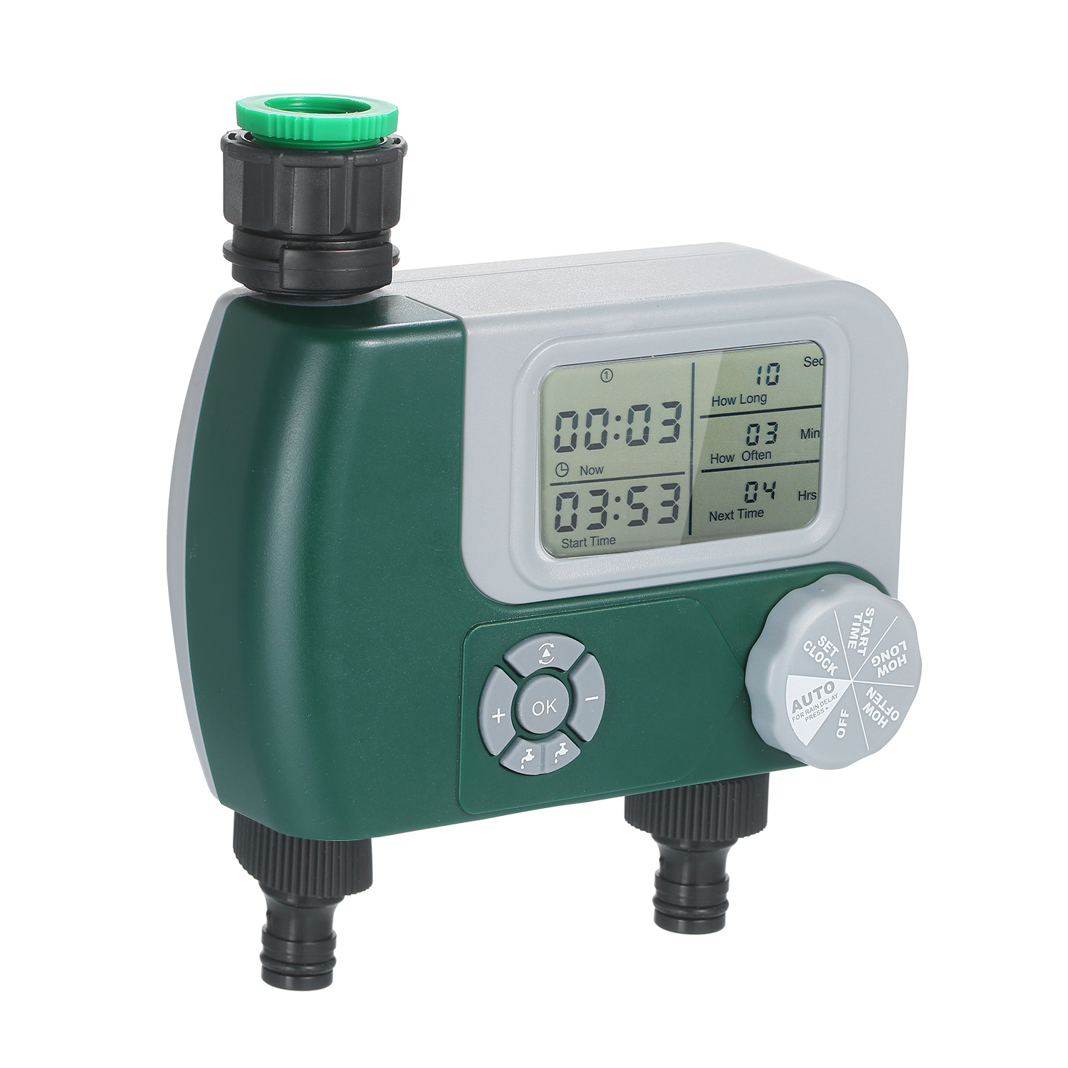 Programmable numérique tuyau robinet minuterie extérieure automatique arrosage système d'arrosage contrôleur d'irrigation avec 2 sorties: EU Plug