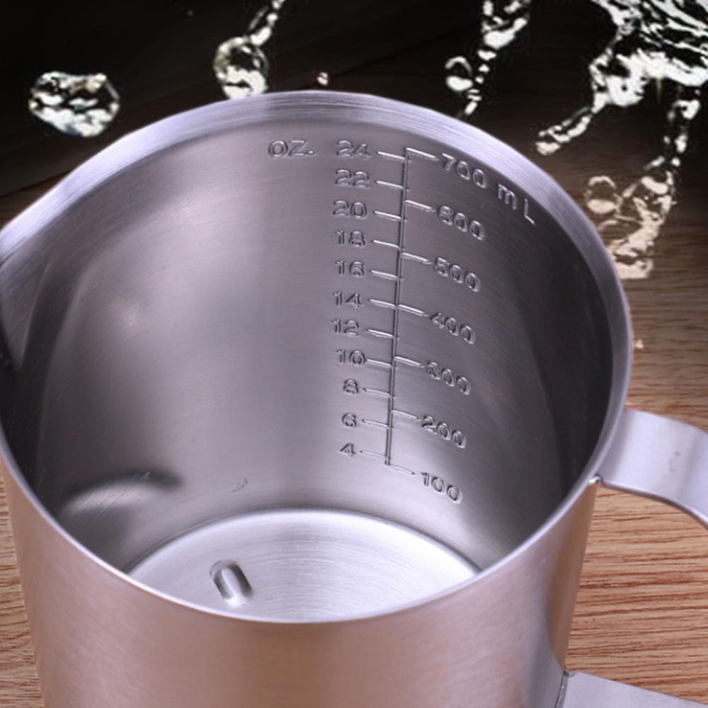 2/1.5/1L Thicken 304 Stainless Steel Measuring Cup With Scale Metal Milk Tea Measuring Cup/Spoon Kitchen Baking Cooking Tools