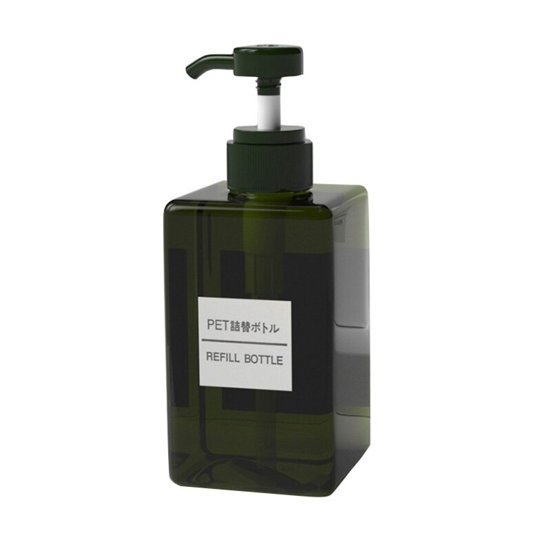 250/450/650ml plastic reisflesjes met lege, doorzichtige vierkante flessen, zeepschuim, schuimpomp, vloeibare douchegel, schuimpomp: Gm