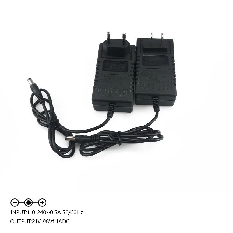 Universele oplader 21V wisselstroomadapter oplader met EU-stekker en US-stekker Geschikt voor lithium-elektrische boormachine/stroomschroevendraaier