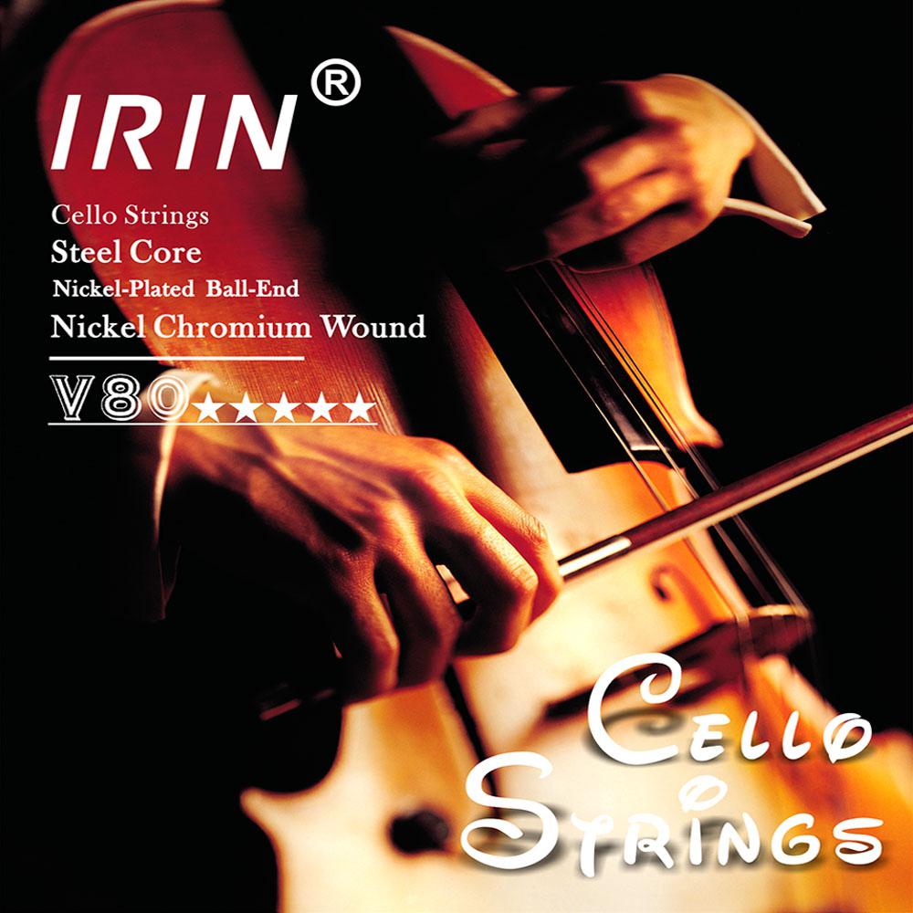 Irin 4 Stuks Cello String Set Professionele Staaldraad Cello Snaren V80 Snaarinstrument Onderdelen Accessoires