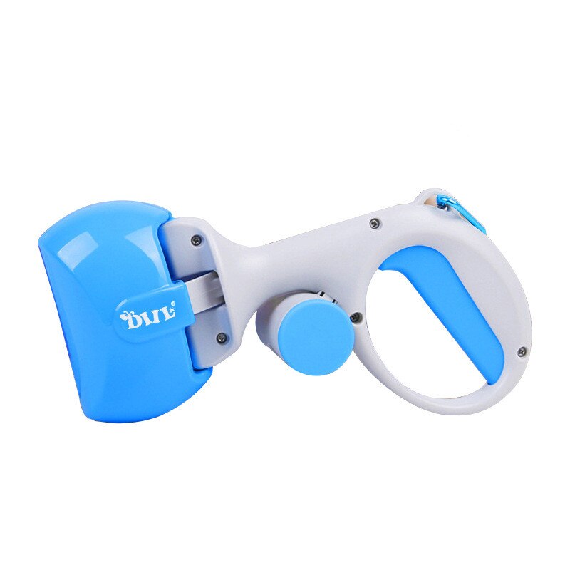 Scoop pour animaux de compagnie Portable 2 en 1 2 en 1 pour chiens, pince à déchets avec sac à merde, outils de nettoyage en extérieur pour chiens et chats, accessoires pour animaux de compagnie,: Bleu ciel