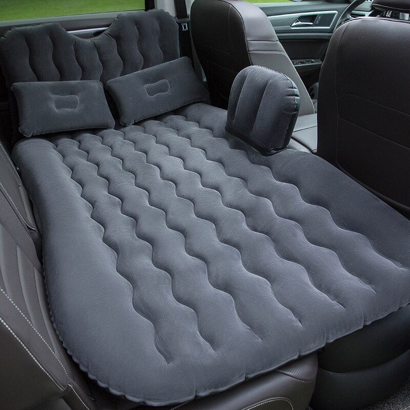 Car Travel Bed 12V inflatable portable car mattress Multi-function Car Car Bed with Head Gear Air Bed Travel Inflatable Bed: black