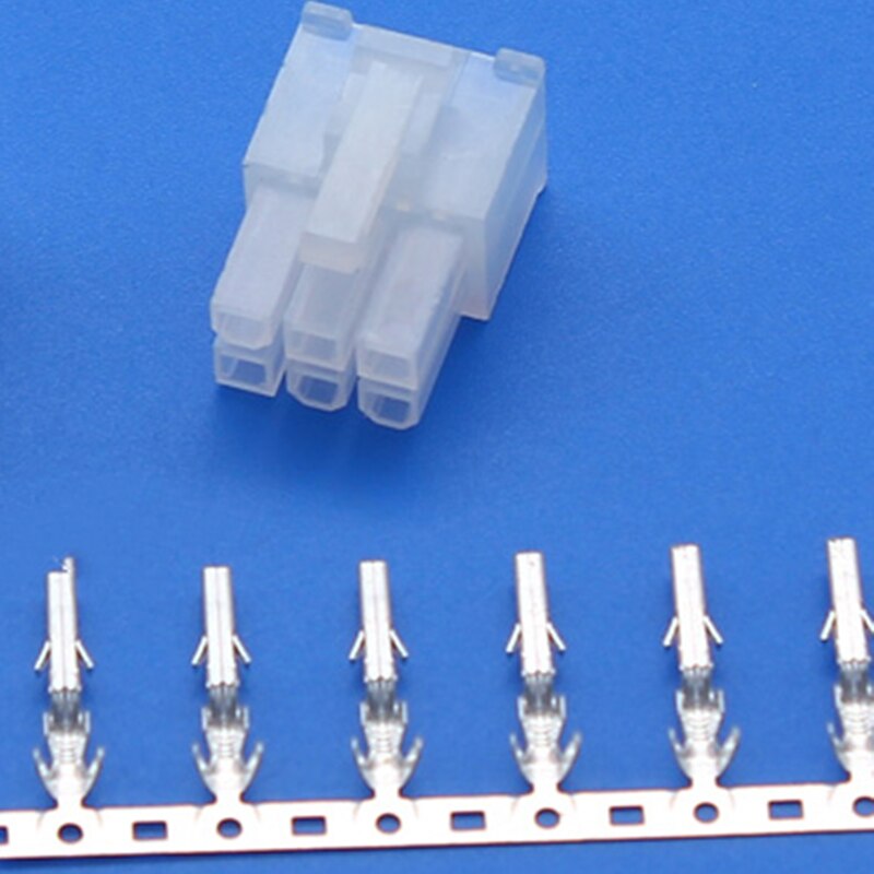 30 Set 4.2Mm Connector Pc Computer Grafische Kaart Pci-E Gpu 6Pin 5557 Mannelijke Behuizing Met Terminals Transparante Kleur