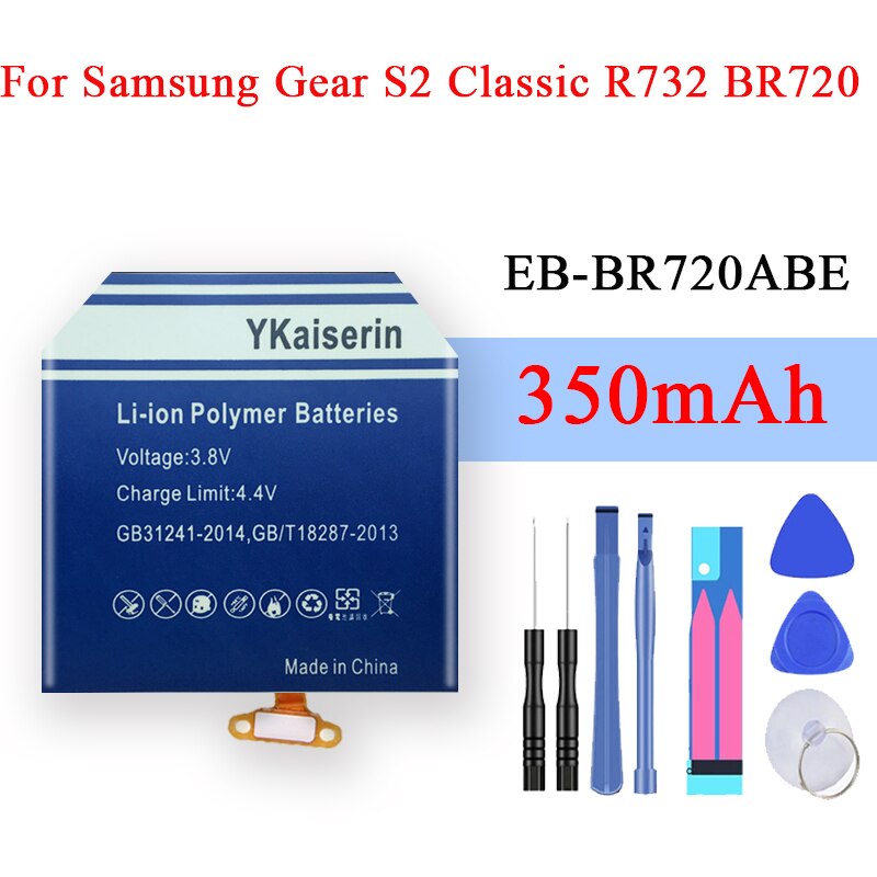 For Samsung Gear S2 Classic SM-R720 R720 R732 Smart Watch 350mAh Replacement Battery EB-BR720ABE + Track Code