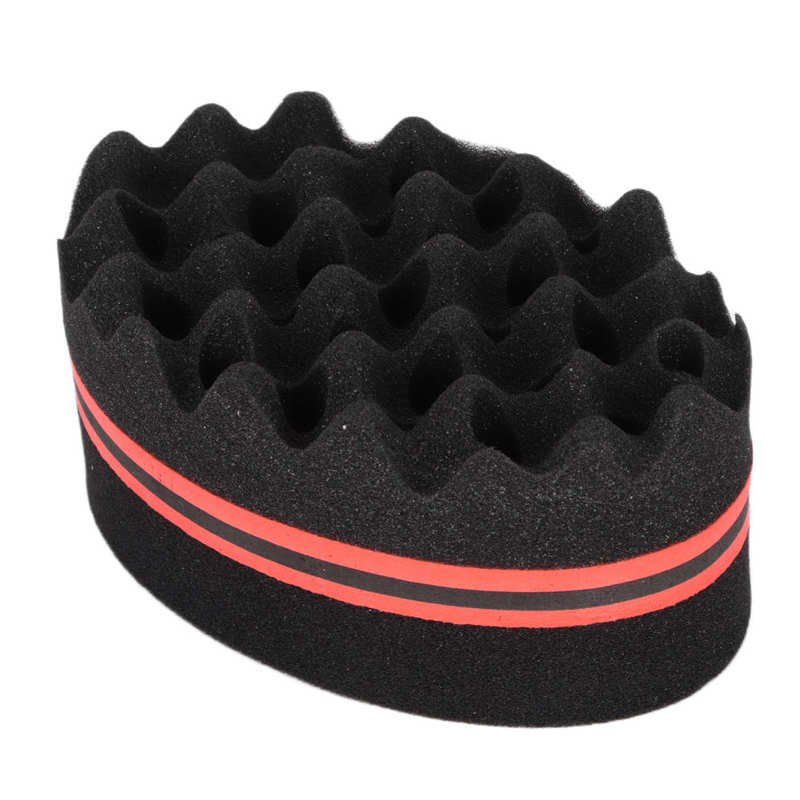 Afro Coil Comb Hair Sponge Soft Twist Hair Sponge Oval Double Sides Magic Twist Hair Brush Sponge for Men Women Hair Style Tool
