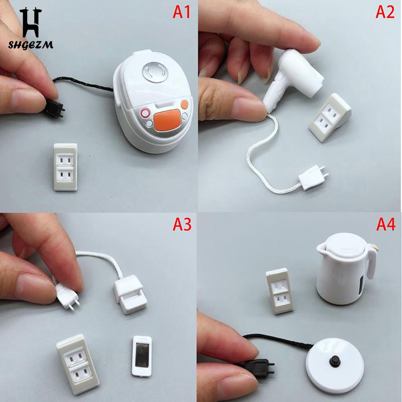 1:12 Miniature Dollhouse USB Socket Charging Cable Doll House Decoration
