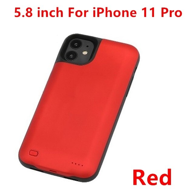10000mAh Battery Charger Case For iphone 6 6s 7 8 Plus X S Power Bank Charging Case For iphone 11 Pro Max 11pro power bank Case: 11Pro Red