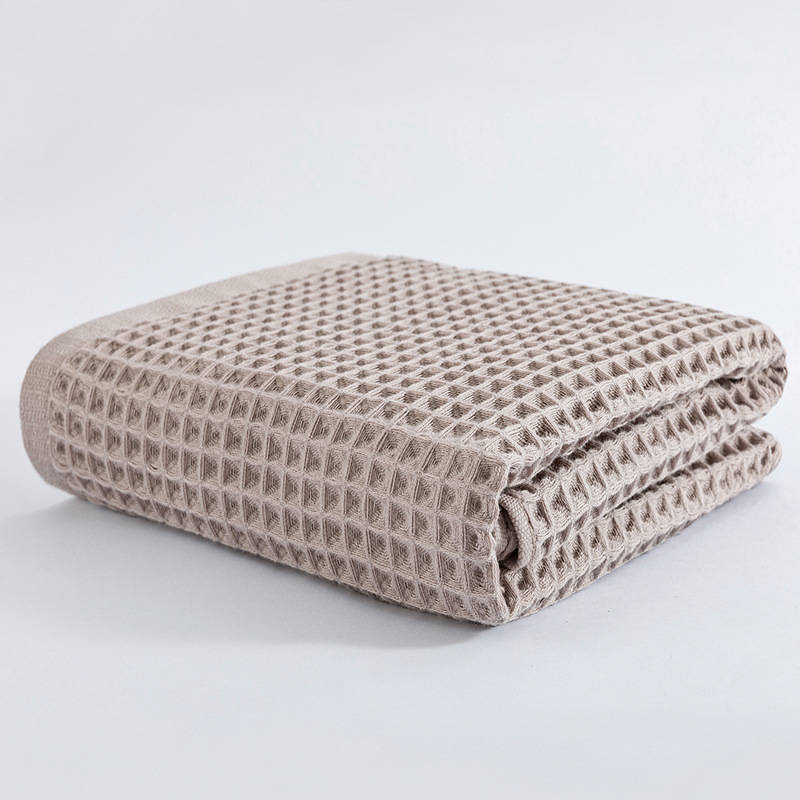 Baumwoll-Waffel-Badetuch für Damen und Herren, Badezimmerhandtuch, Erwachsene, 70 x 140 cm