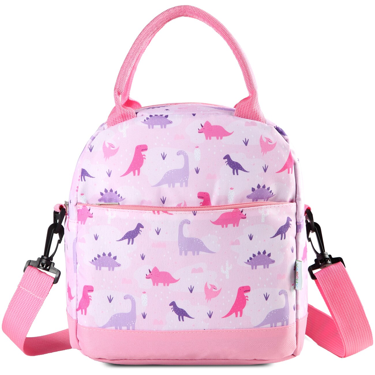 VASCHY – sac à Lunch léger et isolé, fourre-tout pour enfants, garçons et filles, école, garderie, maternelle, boîte à Lunch: Pink Dinosaur