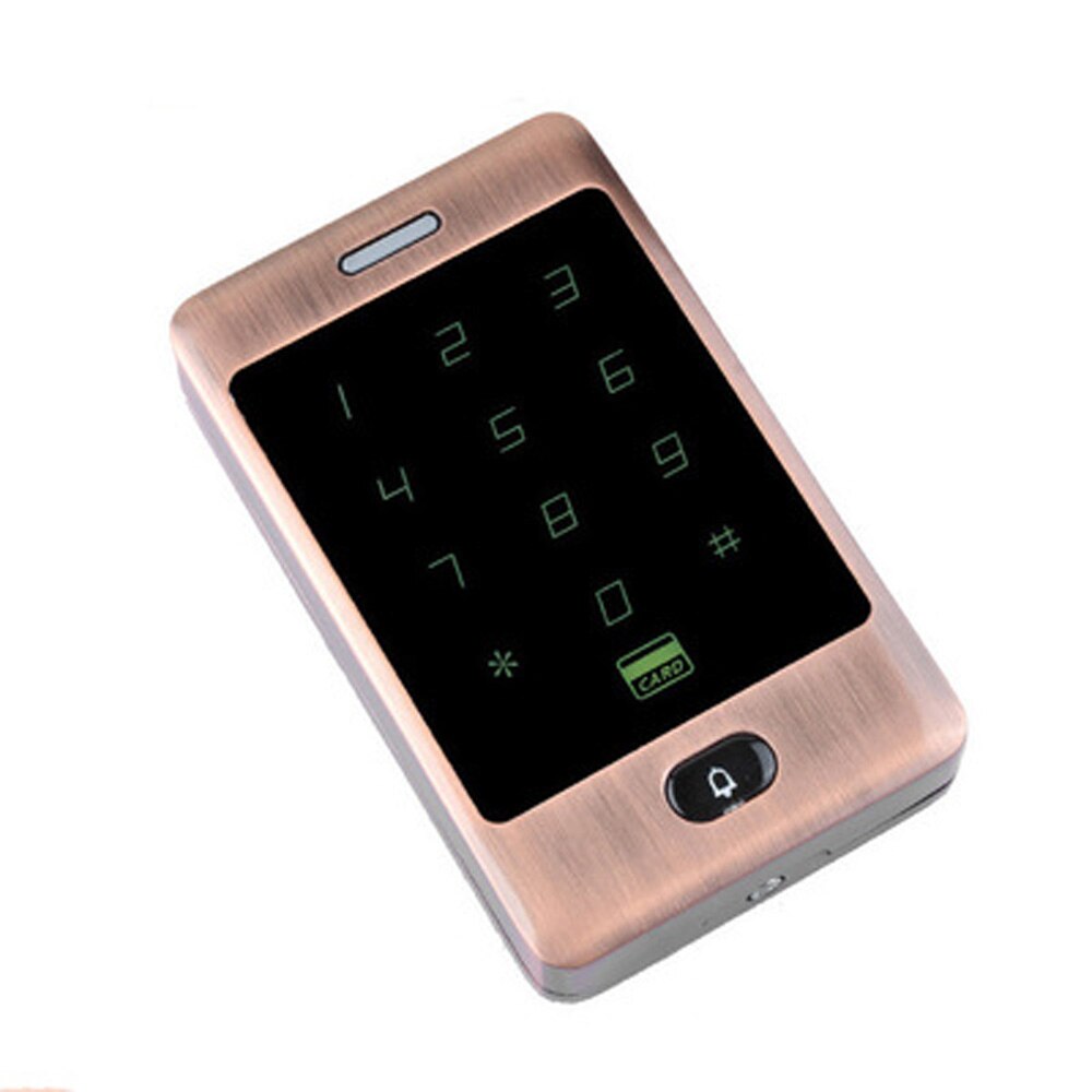 Standalone Access Control System RFID Keypad Metal Touch Waterproof IP65 Door Lock Security System: AC Bronze