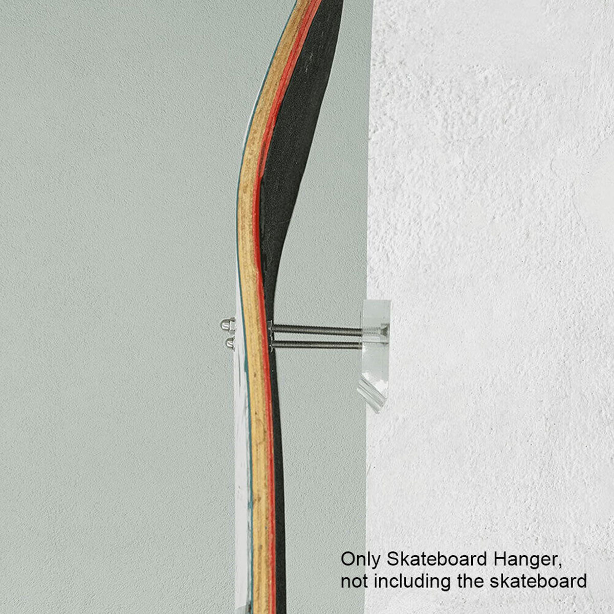 1/2/5/10 szt. Uchwyt ścienny na deskorolkę, wieszak na deskorolkę longboard, stojak ekspozycyjny, akrylowy wewnętrzny pływający uchwyt robić przechowywania deskorolki, hak