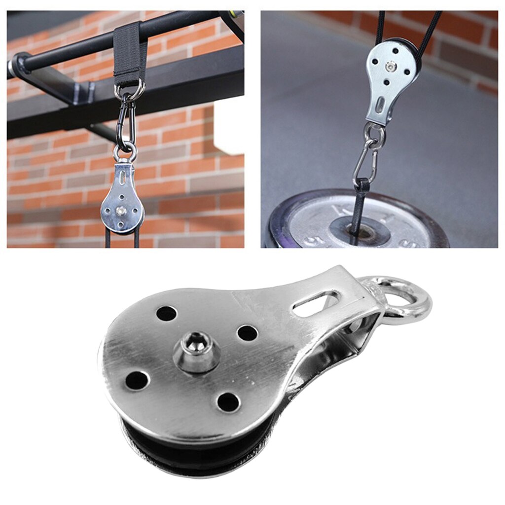 Einzelnen Rad schwenken Flaschenzug Fitness Aufzug Kabel System DIY Seil Rolle
