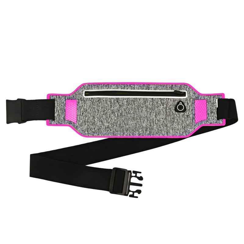 Running Waist Pouch Belt Sport Belt Mobile Phone Men Women With Hidden Pouch Gym Bags Running Belt Waist Pack: Pink