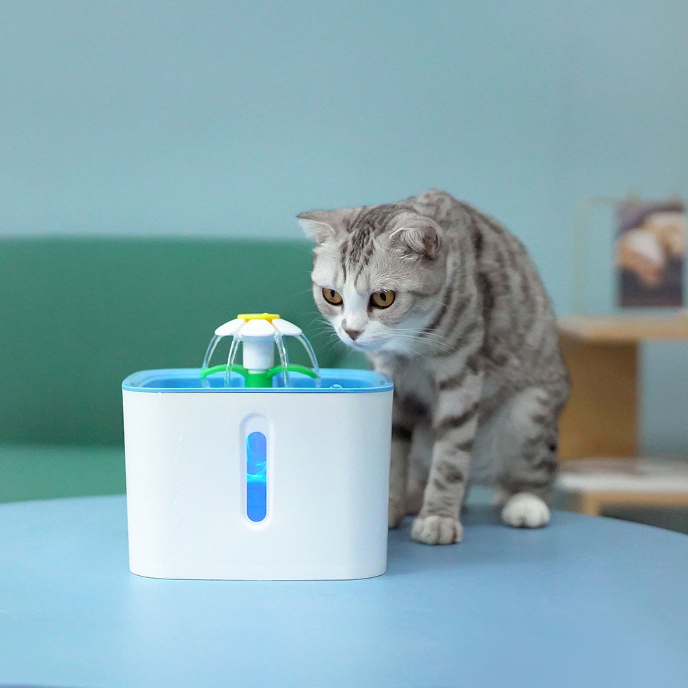 Søt automatisk kjæledyr katt vann fontene led elektrisk usb hund katt kjæledyr stum drikker mater skål 2.5l kjæledyr drikke fontene dispenser