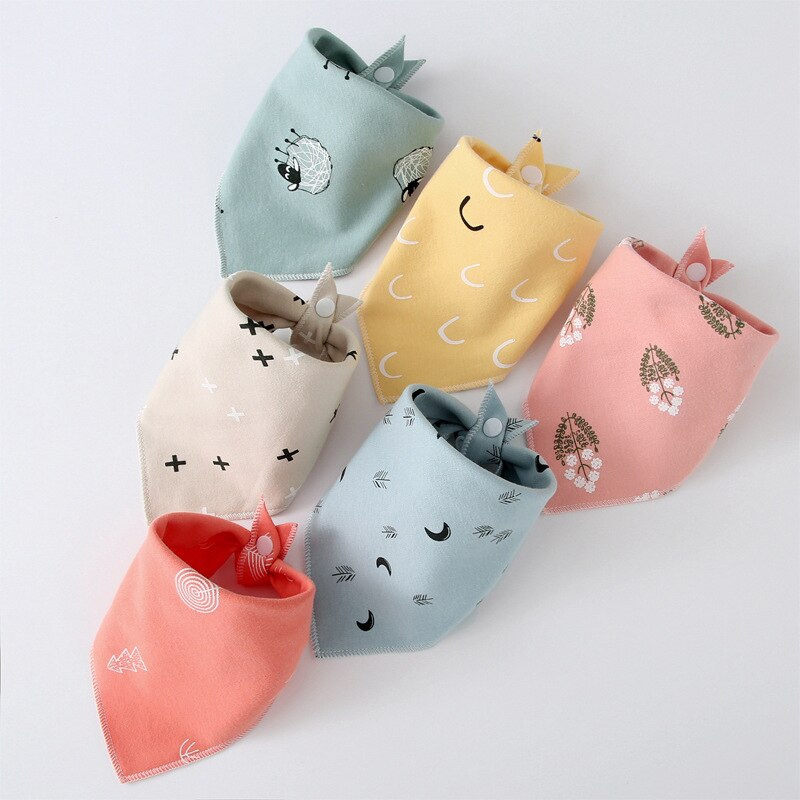 Bandana Triangular para perro, Baberos de cachorro, dibujos Luna, estampado de hojas, toalla ajustable, lavable, pequeño, pañuelo de gato, Collar