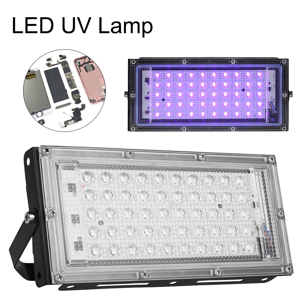 C2 Uv Lampe Flutlicht Desinfection Lampe 50 LED 50W Scheinwerfer Uvc Licht Entkeimungslampe wasserdicht Für draussen Garten desinfizieren