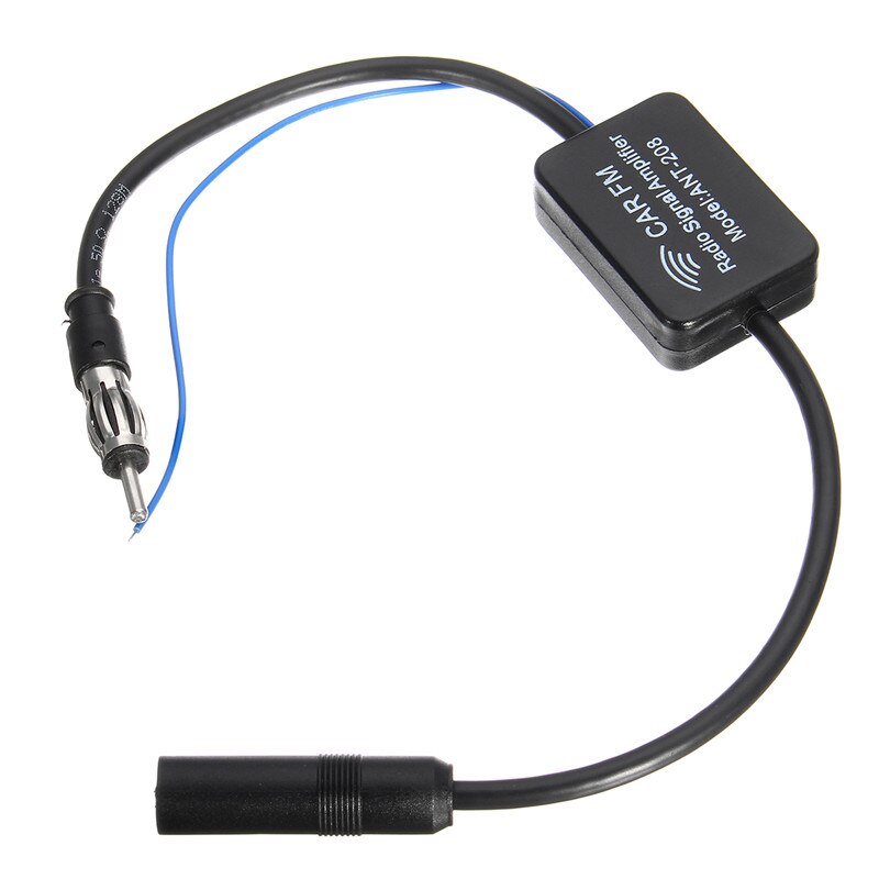 MA799 ANT-208 Vehicle AM FM Signal Booster Amplifier Car Inline Antenna Aerial Radio Amp Improves Reception Reduce Noise