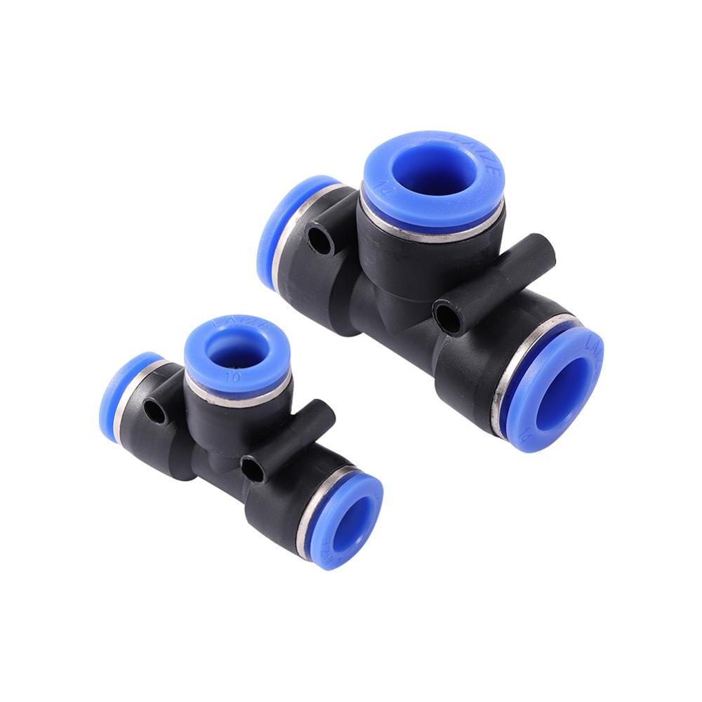 Conectores de agua para riego de jardín tipo T, 5 uds., 4mm, 6mm, 8mm, 10mm, 12mm, 14mm, 16mm, conectar rápidamente la boquilla atomizadora