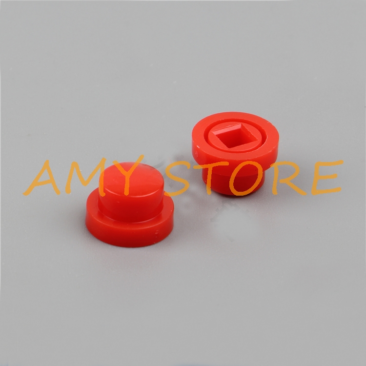 100 stuks 12 x 12 x 7.3mm tactiele tact drukknopschakelaar rond  a96 kapdeksel 7mm 8.5mm wit grijs zwart rood groen blauw geel