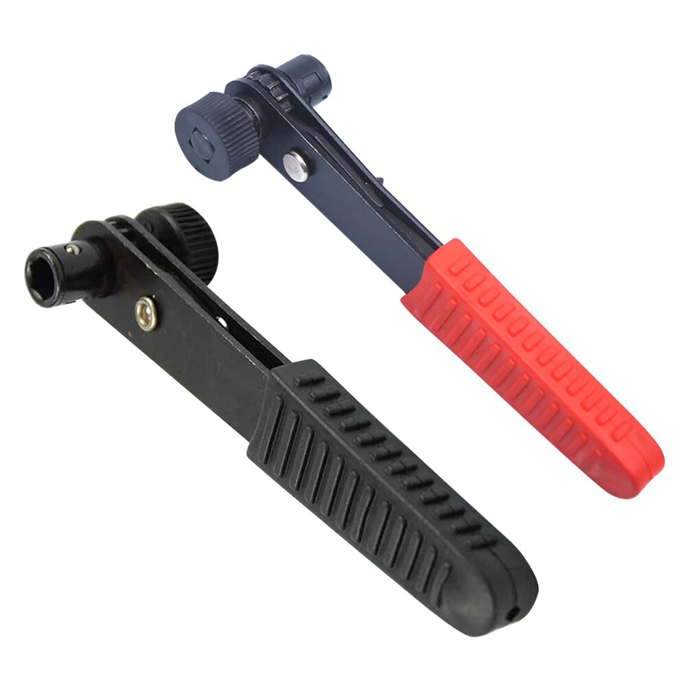 Mini Double-Headed Ratchet Home Grip Tool Semi-Automatic 1/4" Spanner Screwdriver Bit Wrench Repair Hand Tool for Nut Socket: random color