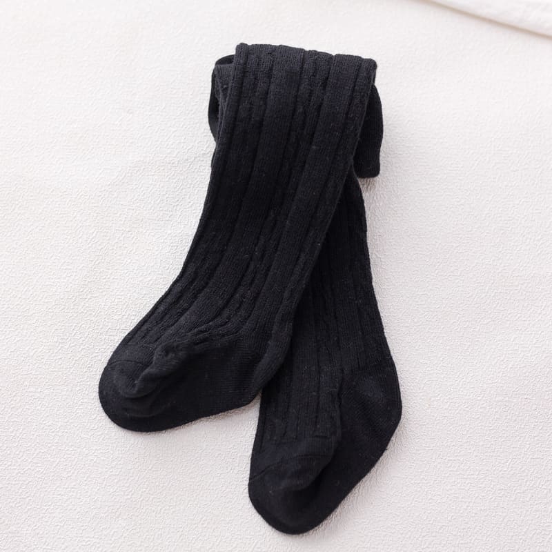 Zachte Katoenen Baby Panty Herfst Winter Warm Elastische Pasgeboren Panty Voor Baby Jongen Meisje Effen Kleur Kinderen Panty: black / M 1-2Y