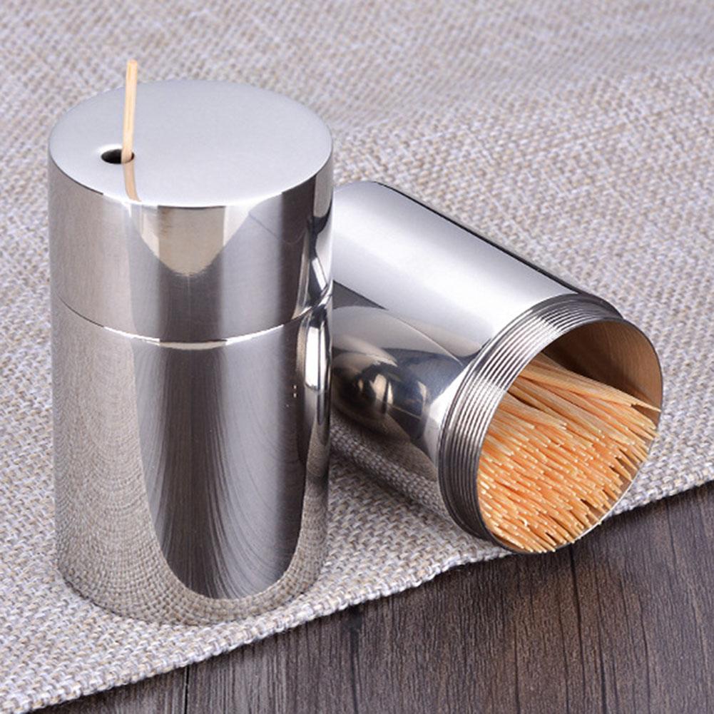 Home Hotel Restaurant Stainless Steel Toothpicks Holder Dispenser Box Container portable toothpick box Upscale Holder