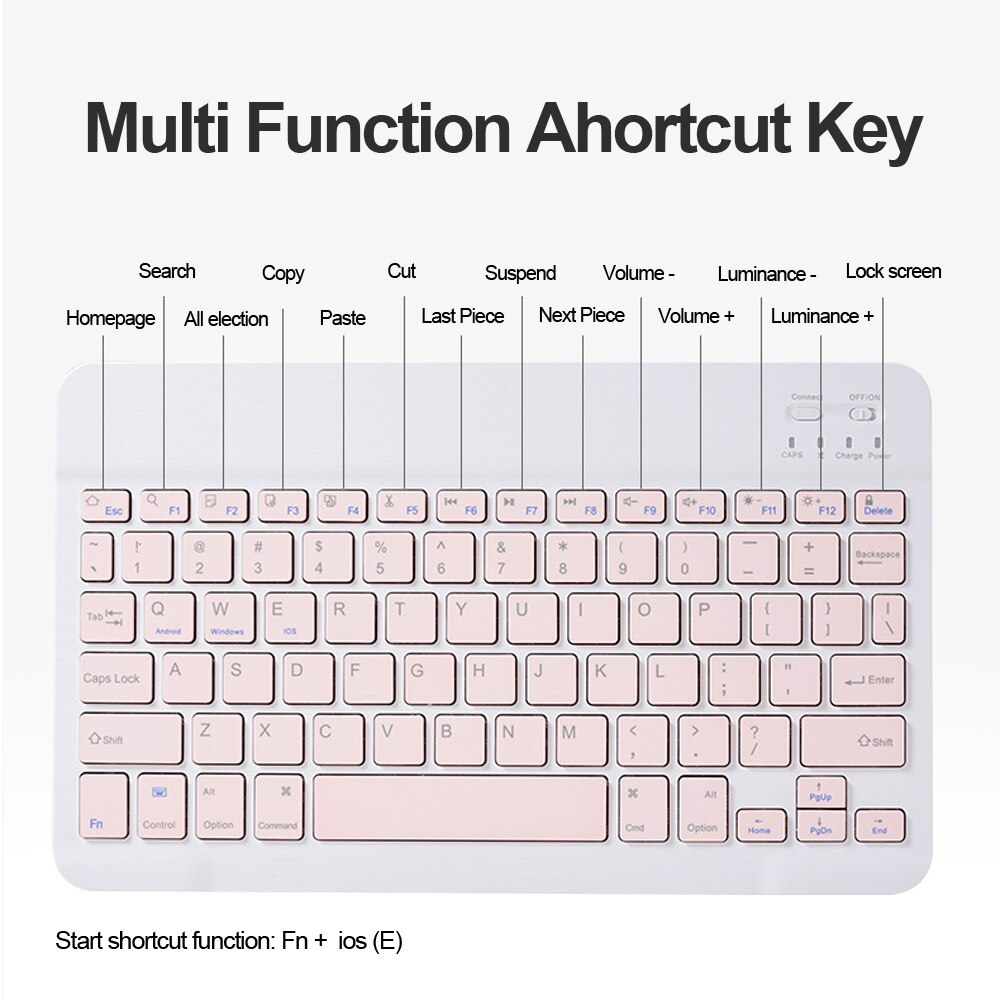 Teclado y ratón inalámbricos con Bluetooth Para Apple, iPad Pro, iPhone, tableta, Xiaomi, Samsung, Huawei