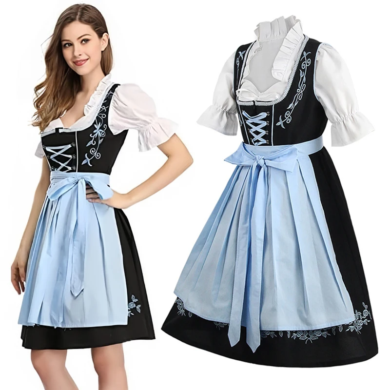 Oktoberfest-Roben Dirndl pour femmes, olympiques grande taille, robes allemandes pour festival de beer, carnaval bavares, Ha