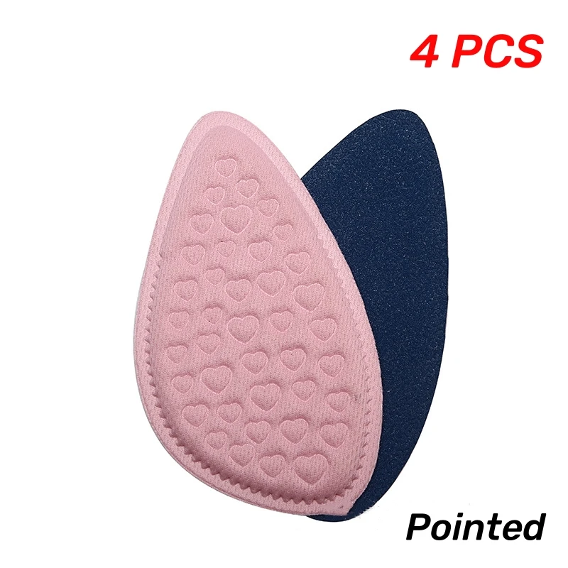 Plantillas para el antepié para mujer, zapatos de tacón alto, antideslizantes, alivio del dolor, almohadillas de inserción redondas, cojín para el dedo del pie, suela para el cuidado de los pies, 2/4/Uds.: Rosa