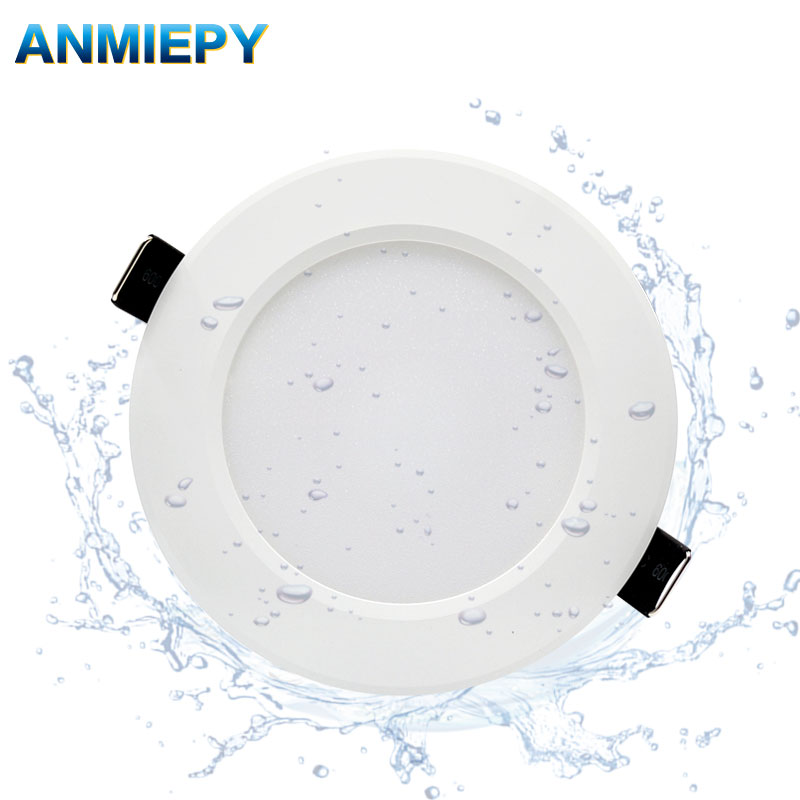 Dimbar vanntett led downlight  ac220v 230v 5w 7w 9w 12w 15w 18w 24w led innendørs lampe innfelt led spotlys for baderom