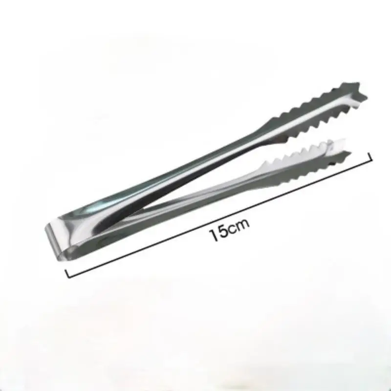 15Cm/19Cm Rvs Buffetten Tang Voor Barbecue Party Bar Clip Brood Eten Ijs Klem Ice Tong keuken Tool: 15cm