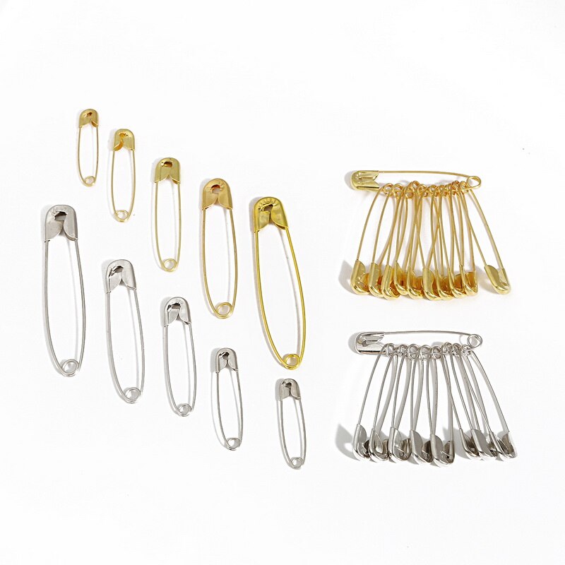 100pcs 50pcs Gold Silver Safety Pins DIY Sewing Tools Stainless Steel Needles Large Safety Pin Small Brooch Apparel Accessories