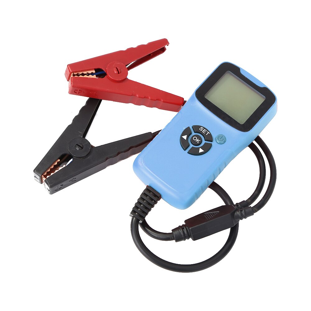 12V Car Battery Tester Vehicle Car LCD Battery Test Analyzer Auto System Analyzer Voltage ohm CCA Test Diagnostic Tools: Blue