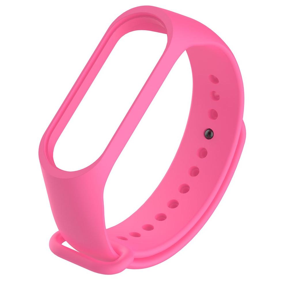 For Xiaomi Mi Band 4 / 3 Replacement Strap Sport Silicone Strap Wristband Bracelet Colorful Miband 3 4 Replacement Strap: Pink