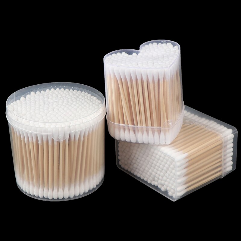 300 Pcs Disposable Cotton Swab Applicator Q-tip Swabs Bamboo Handle Sturdy
