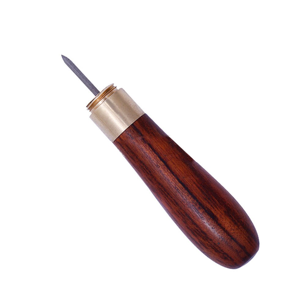 Poinçon de couture en cuir rouge en losange | Poinçon de couture en losange 4MM 5MM, manche en bois d'ébène, artisanat, Kits outils de couture faits main, bricolage