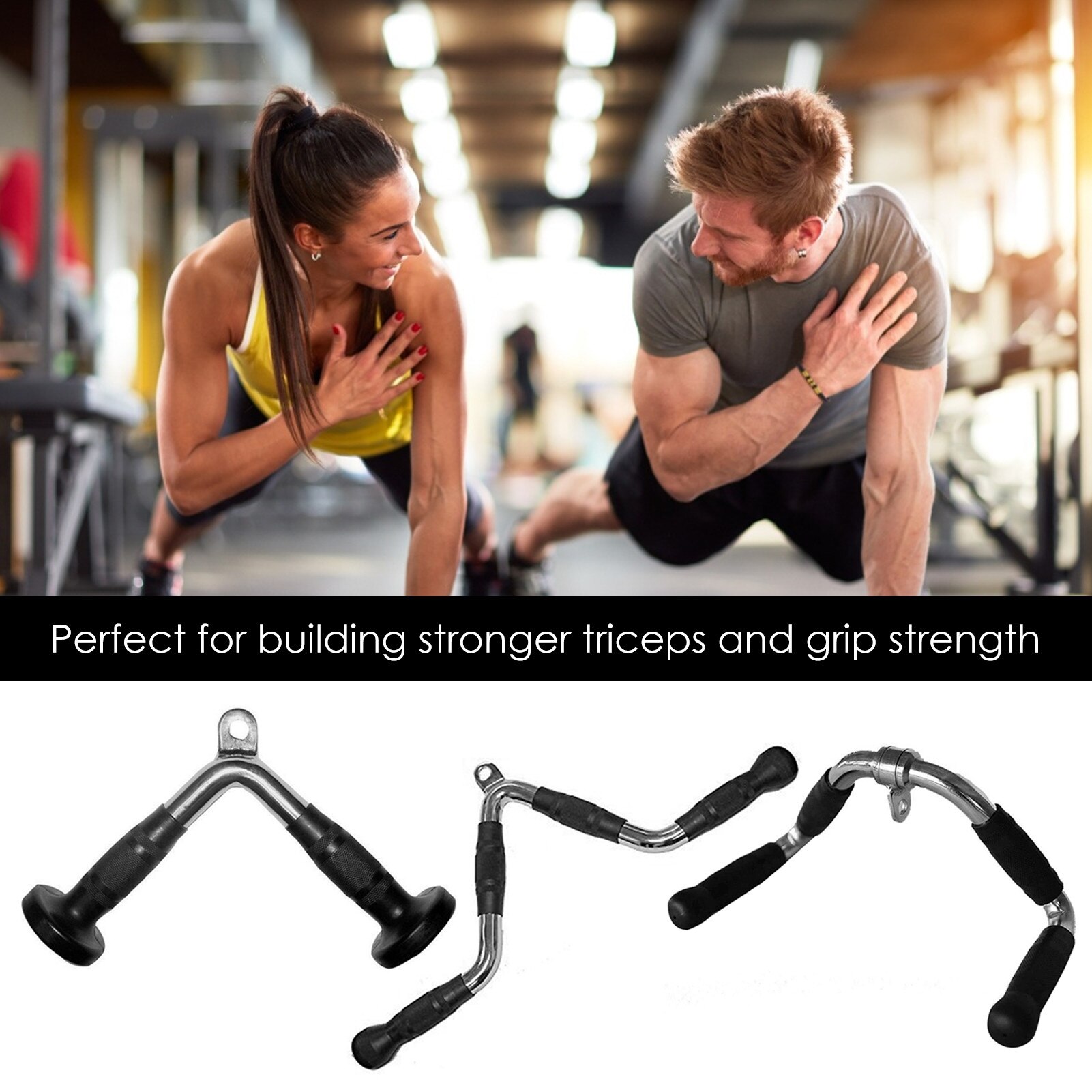 Barre de Fitness confortable en forme de V, barre d'exercice pour les Triceps