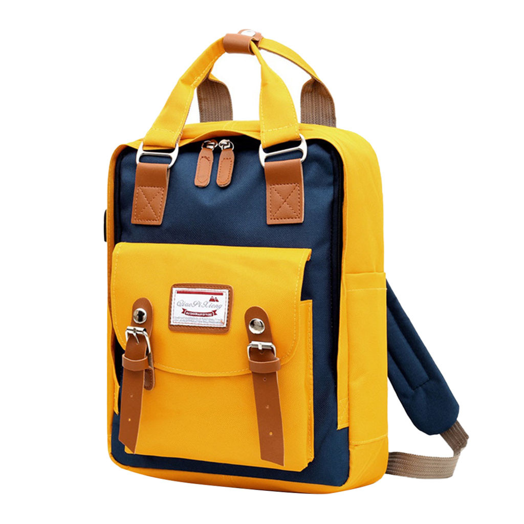 Frauen Wasserdicht Mutter Tasche Multi-funktion Rucksack Wilden Große Kapazität Totes Schulter Rucksäcke Taschen # T1G: Gelb